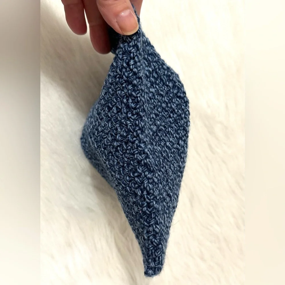 Two Crocheted Handmade Potholders Trivets and Dish Scrubbie Washable Blue NEW